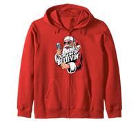 Don't Stop Believin Funny Karaoke Santa Claus Navidad Sudadera con Capucha