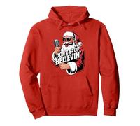 Don't Stop Believin Funny Karaoke Santa Claus Navidad Sudadera con Capucha