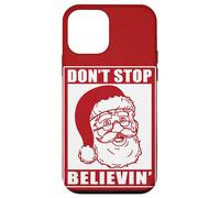 Don't Stop Believing Adultos Navidad Santa Claus Holidays Vibe Carcasa para iPhone 12 Mini