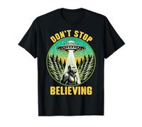 Don't Stop Believing Big Foot y UFO Lovers Funny Bigfoot Camiseta