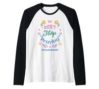 Don't Stop Praying 1 Tesalonicenses 5:17 (pastel) Camiseta Manga Raglan