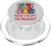 Don't Stop The Mewsic, Gatos Coloridos Amantes de la música PopSockets PopGrip para MagSafe