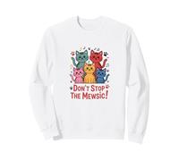 Don't Stop The Mewsic, Gatos Coloridos Amantes de la música Sudadera