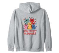 Don't Stop The Mewsic, Gatos Coloridos Amantes de la música Sudadera con Capucha