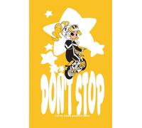 Don't stop you're doing wheelie great! dot grid notebook (yellow variant): Cute motorcycle girl | Dot gridded notebook 5 x 5 mm | 192 pages | 5.5 x 8.5 hardcover | Designer made (Motor rush)