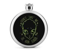 Don't Take Me to Your Leader - Botella de vino portátil de acero inoxidable para licor, bonita botella de vino