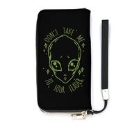 Don't Take Me to Your Leader - Cartera delgada para mujer, bolso largo, bonito bolso de mano, tarjetero