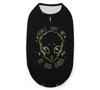 Don't Take Me to Your Leader Pets Shirt Chaleco Lindo Perro Tank Top Suave Sin Mangas Camiseta para Cachorro Kitty Gatos L