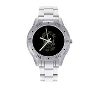 Don't Take Me to Your Leader - Reloj analógico de cuarzo para hombre, correa de acero inoxidable, reloj de pulsera de negocios
