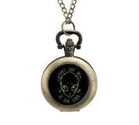Don't Take Me to Your Leader - Reloj de bolsillo vintage con colgante de aleación, collar de regalo para hombres y mujeres, Estilo cobre, talla única