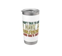 Don't Talk To Me I Have A Girlfriend And She Is Hot Vaso térmico de acero inoxidable de doble pared