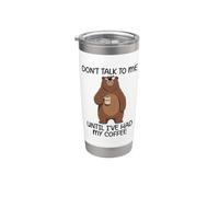 Don't Talk To Me Until I've Had My Coffee Vaso térmico de acero inoxidable de doble pared