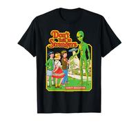 Don't Talk to Strangers Alien UFO Retro Funny Adult Humor Camiseta