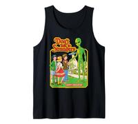 Don't Talk to Strangers Alien UFO Retro Funny Adult Humor Camiseta sin Mangas