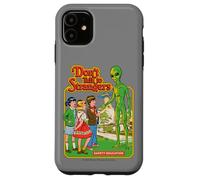 Don't Talk to Strangers Alien UFO Retro Funny Adult Humor Carcasa para iPhone 11