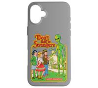 Don't Talk to Strangers Alien UFO Retro Funny Adult Humor Carcasa para iPhone 16 Plus