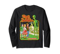 Don't Talk to Strangers Alien UFO Retro Funny Adult Humor Manga Larga