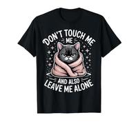 Don't Touch Me and Also Leave Me Alone Introvertido |- Camiseta gráfica económica, Hombre, Negro, XL