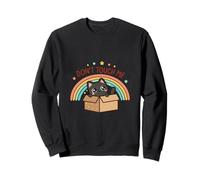Don't Touch Me Cat in Rainbow Box Sudadera