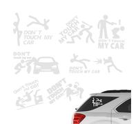 Don't Touch My Car Sticker, Decal Bumper Stickers, Funny Text Warning Bumper Stickers, 5.91x4.72 inches Waterproof PVC for Cars, Trucks, and Laptops, Humorous and Accessories