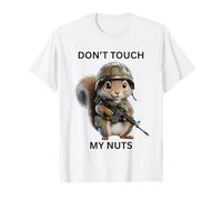 Don't Touch My Nuts Linda Ardilla con Traje Militar Camiseta