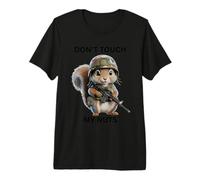 Don't Touch My Nuts Linda Ardilla con Traje Militar Camiseta Premium