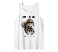 Don't Touch My Nuts Linda Ardilla con Traje Militar Camiseta sin Mangas