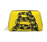Dont Tread On Me - Bolsa de piel para cosméticos, bolsa pequeña, con cremallera, estuche para lápices, organizador de artículos de tocador, almacenamiento Beauty Mak, color, 5.0cm*10.5cm*20.5cm,