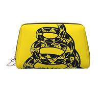 Dont Tread On Me - Bolsa de piel para cosméticos, bolsa pequeña, con cremallera, estuche para lápices, organizador de artículos de tocador, almacenamiento Beauty Mak, color, 5.0cm*10.5cm*20.5cm,