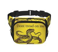 Dont Tread On Me - Riñonera para mujer, impermeable, ajustable, riñonera, moderna, casual, para correr, entrenamiento, senderismo, viajes, color negro, talla única, Black, Talla única