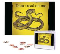Dont Tread on me - Rompecabezas para adultos, 1000 piezas, rompecabezas de madera personalizado de fotos, rompecabezas desafiante pintura artística decoración del hogar, regalo de fiesta de cumpleaños