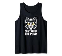 Dont Trust The Purr - Divertido gráfico de Actitud de Gato Camiseta sin Mangas