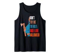 Don't Try Me I'm Holy & I Love Halloween Melanina Black Girls Camiseta sin Mangas