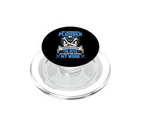 Don't Underestimate A Plumber Some Days Even The Devil Sits PopSockets PopGrip para MagSafe