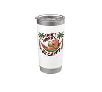 Don't Worry Be Cappy - Cool Capibara Vibes - Funny Capibara Vaso térmico de acero inoxidable de doble pared