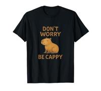 Don't Worry Be Cappy Funny Capybara Retro Animal Lover Camiseta