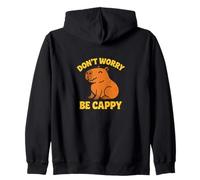 Don't Worry Be Cappy Funny Capybara Retro Animal Lover Sudadera con Capucha