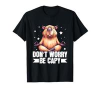 Don't Worry Be Capy Capybara Divertido Yoga Chill Camiseta
