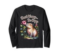Dont Worry... Be Capy Capybara Niñas Niños Niños Mujeres Manga Larga