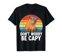 Don't Worry Be Capy, divertido y lindo carpincho, animal retro de verano Camiseta