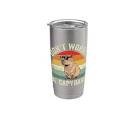 Don't Worry Be Capy - Funny Capybara Vaso térmico de acero inoxidable de doble pared