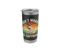 Don't Worry Be Capy - Funny Capybara Vaso térmico de acero inoxidable de doble pared