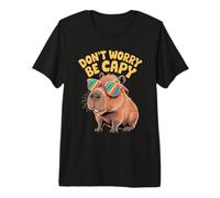 Don't Worry Be Capy Funny Cool Capybara Sunglasses Camiseta Premium