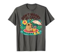 Don't Worry Be Capy Women Boys Kids Funny Capybara Rodents Camiseta