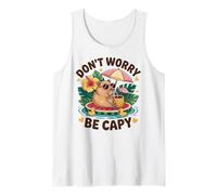 Don't Worry Be Capy Women Boys Kids Funny Capybara Rodents Camiseta sin Mangas
