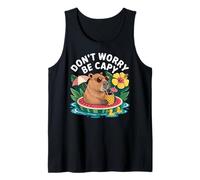 Don't Worry Be Capy Women Boys Kids Funny Capybara Rodents Camiseta sin Mangas