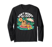 Don't Worry Be Capy Women Boys Kids Funny Capybara Rodents Manga Larga