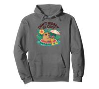 Don't Worry Be Capy Women Boys Kids Funny Capybara Rodents Sudadera con Capucha