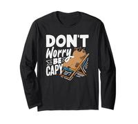 Don't Worry Be Capybaras, Lindo Animal Divertido Manga Larga
