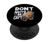 Don't Worry Be Capybaras, Lindo Animal Divertido PopSockets PopGrip Adhesivo